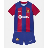Dres Barcelona Domaci za djecu 2023-24 Kratak Rukav (+ kratke hlače)
